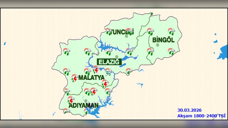 Bingöl'de Kuvvetli Yağış ve Çığ Tehlikesi Uyarısı