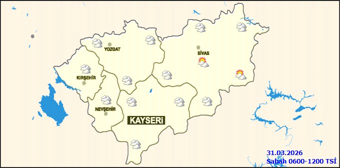 Kayseri'de Hava Durumu: Parçalı Bulutlu, Yağmur ve Kar Bekleniyor - Görsel 4