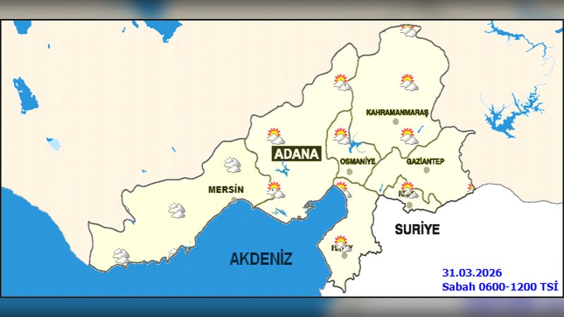Mersin'de 5 Günlük Hava Durumu: Sağanak Yağışlar Devam Edecek