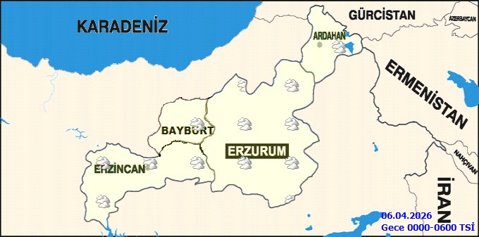 Bayburt'ta Hava Durumu: Yağmur ve Karla Karışık Yağmur Bekleniyor - Görsel 2