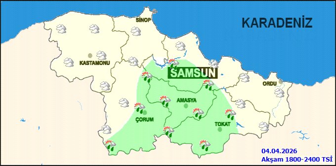Ordu'da Hava Durumu: Parçalı Bulutlu ve Yağışlı, Sıcaklıklar Düşüyor - Görsel 2