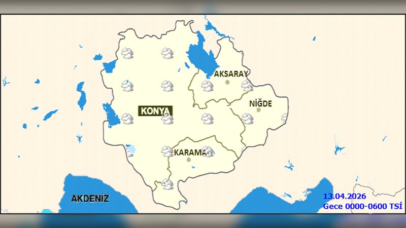 Aksaray'da 12 Nisan Hava Durumu: Yağmur ve Karla Karışık Yağış Bekleniyor, Zirai Don Uyarısı Var