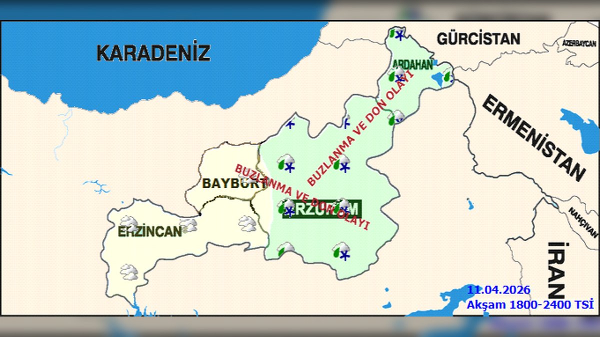 Bayburt'ta Hava Durumu: Kar Yağışı ve Buzlanma Bekleniyor