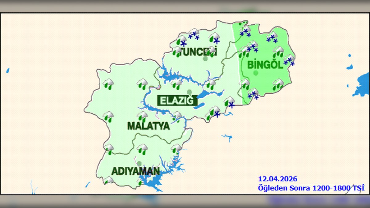 Bingöl'de Kuvvetli Yağış ve Don Tehlikesi: 5 Günlük Hava Tahmini