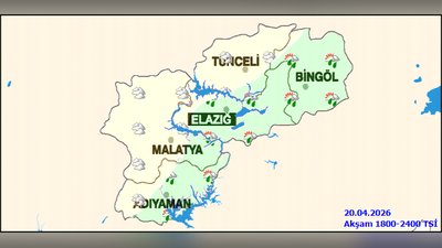 Elazığ'da Kuvvetli Sağanak Yağış Bekleniyor: 5 Günlük Hava Tahmini