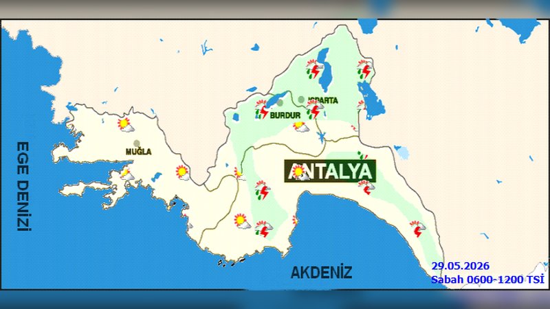 Antalya'da 29-30 Mayıs'ta Parçalı Bulutlu Hava ve Sıcaklık Artışı Bekleniyor