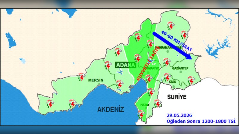 Gaziantep'te Hava Durumu: Sağanak Yağış ve Kuvvetli Rüzgar Bekleniyor