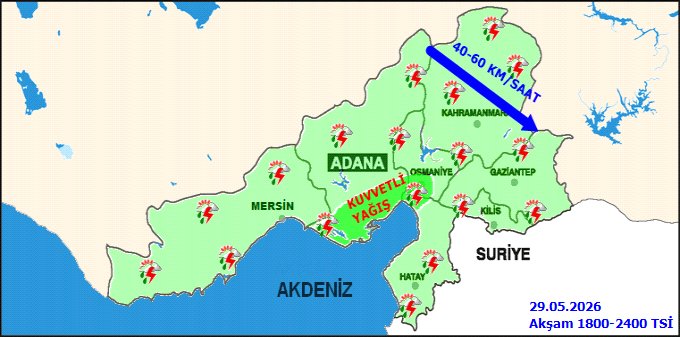 Hatay'da Kuvvetli Yağış ve Fırtına Uyarısı: Sel, Su Baskını ve Ulaşımda Aksama Riski - Görsel 2
