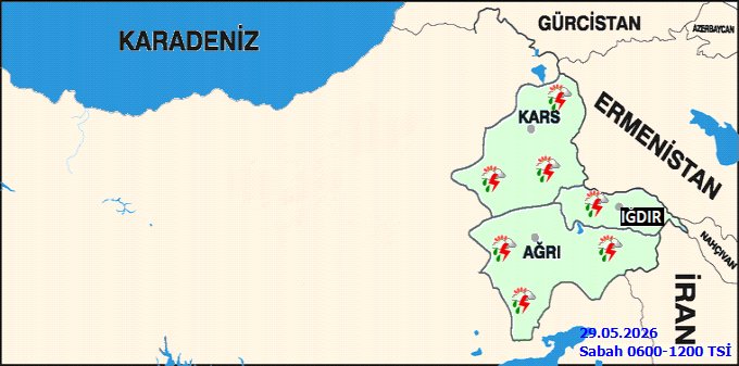 Kars'ta 29 Mayıs Cuma Günü Hava Durumu: Gök Gürültülü Sağanak Yağış Bekleniyor - Görsel 3