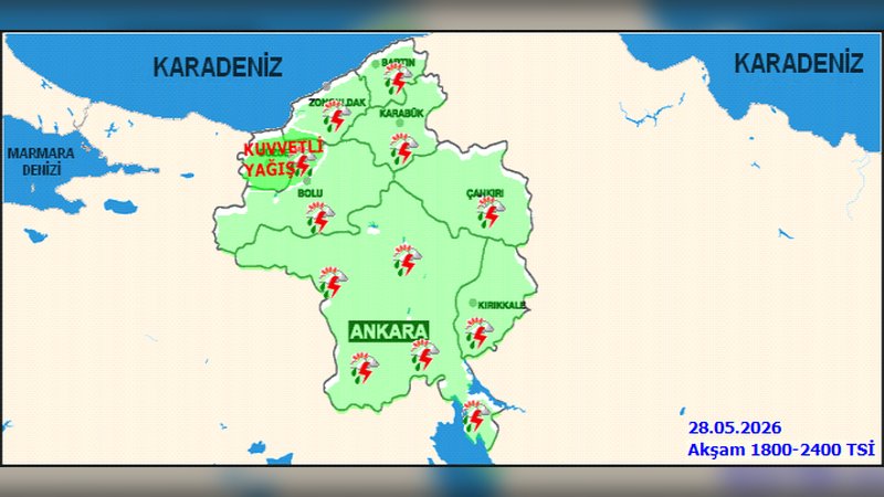 Kırıkkale'de 5 Günlük Hava Durumu: Gökgürültülü Sağanak Yağış Bekleniyor