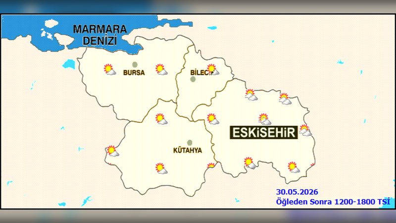 Bursa'da Hava Durumu: 30 Mayıs Cumartesi ve 5 Günlük Tahminler
