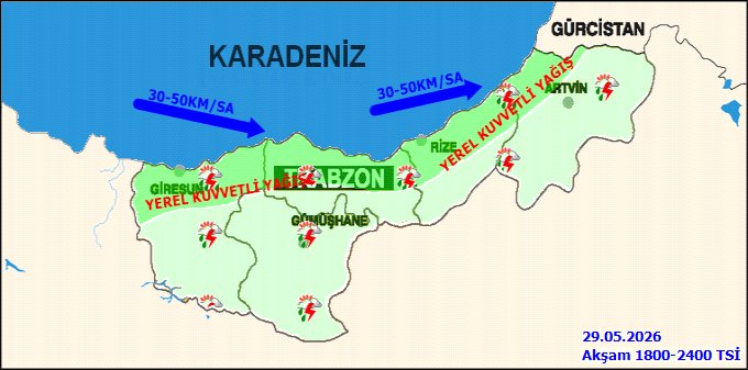 Gümüşhane'de Gök Gürültülü Sağanak Yağış Bekleniyor: Kuvvetli Hava Durumu Uyarısı - Görsel 4
