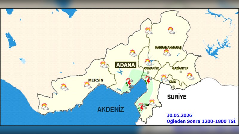 Hatay'da Güncel Hava Durumu: Parçalı Bulutlu ve Aralıklı Sağanak Yağış Bekleniyor