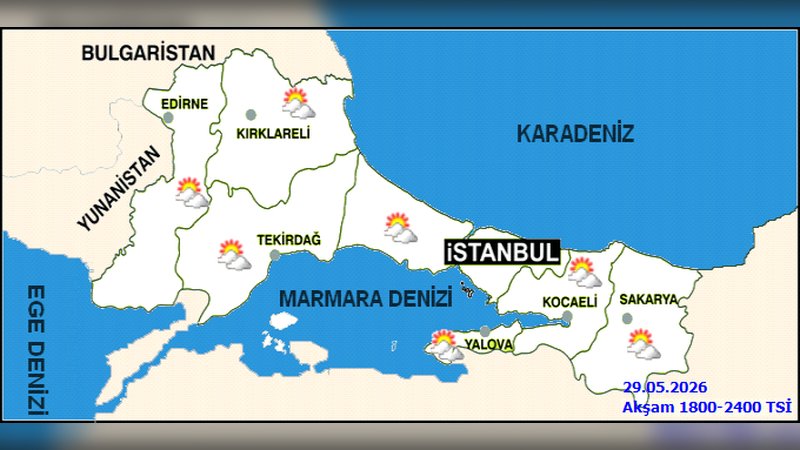 Kırklareli'nde 30 Mayıs Hava Durumu: Az Bulutlu ve Mevsim Normalleri Civarında