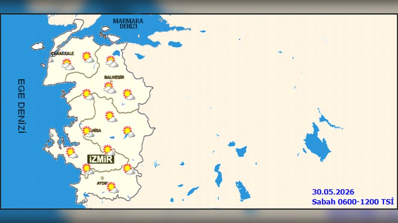 Manisa'da 30 Mayıs Hava Durumu: Az Bulutlu ve Sıcaklıklar Yükseliyor