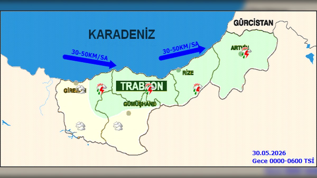 Rize'de Gök Gürültülü Sağanak Yağış Bekleniyor: Kuvvetli Yağışlara Dikkat!