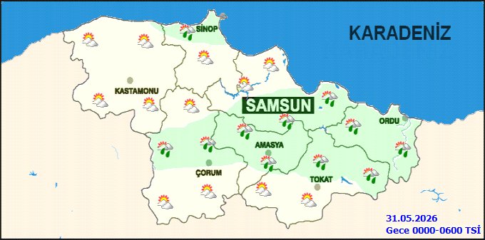 Sinop'ta Parçalı Bulutlu Hava ve Sağanak Yağış Bekleniyor - Görsel 2